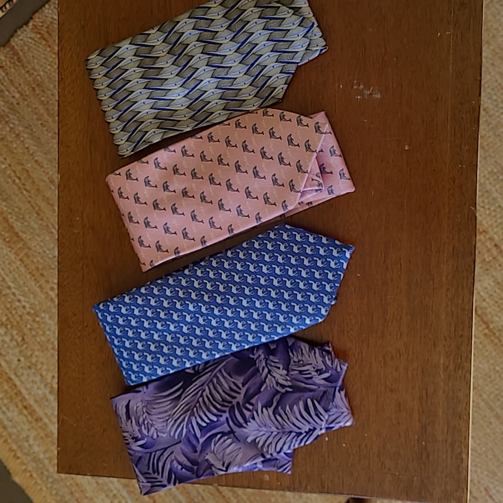 REDUCED  4 Silk Ties Vineyard Vines Nature Conservancy